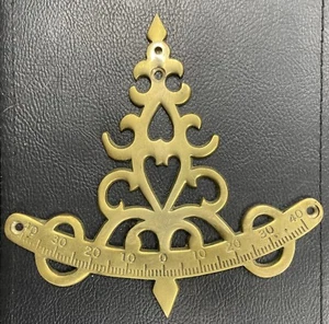 Vtg Solid Brass Ship NO Pendulum Inclinometer Marine Scale Wall Decor Nautical - Picture 1 of 5