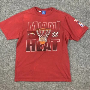 Camiseta Adidas Miami Heat '88 Para Hombre S Manga Corta 100% Algodón Estampado Gráfico Rojo - Imagen 1 de 16