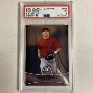 2010 Bowman Platinum Mike Trout Prospect PSA 7 PS