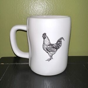 New RAE DUNN Artisan Collection LL "EARLY BIRD" Chicken Double Sided Mug