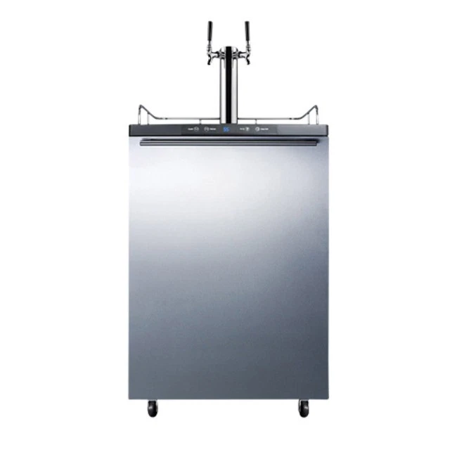 Summit SBC635MSSHHTWIN 24"W 6 Cu. Ft. Kegerator de doble grifo - acero inoxidable Foto 1 de 1