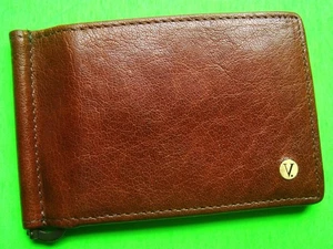 Van Heusen HOMBRE COMPLETO CUERO DOBLE PLIEGUE CLIP DINERO CARTERA 6 ranuras para tarjetas + 2 bolsillos - Imagen 1 de 8