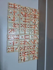 Dominó Personalizado: Resina, Transparente con Pequeñas Cartas, Puntos Rojos 28 Piezas - Imagen 1 de 2