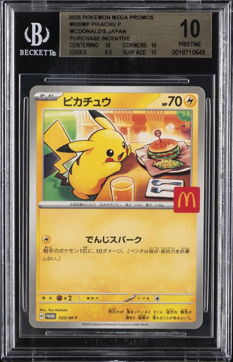 Collectible Individual Grade 10 Pikachu Pokémon TCG Card Games in