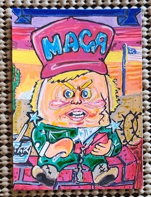 DONALD TRUMP TRUMPTY DUMPTY PARODY SKETCH CARD GPK (1/1) HAND DRAWN ARTWORK SP - Image 1 of 2
