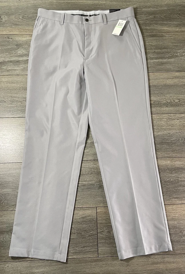Callaway Pro Spin 2.0 MENS Gray Flat Front Chino Dress Golf Pants Size 34x32 NWT - Image 1 of 4