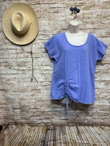 Oh My Gauze! Top de gasa de algodón con manga de gorra de lavanda talla 1 - Imagen 1 de 7