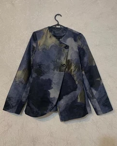 OSKA Woman's Avant Garde Blue Kimono blazer Jacket Size S - Picture 1 of 12