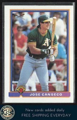 Jose Canseco 1991 Bowman NM-MT OR BETTER #372 Oakland Athletics - Image 1 of 2