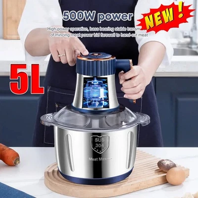 Küchenmaschine Küche Mixer Elektrisch Zwiebelschneider 5L Gemüsezerkleinerer - Bild 1 von 4