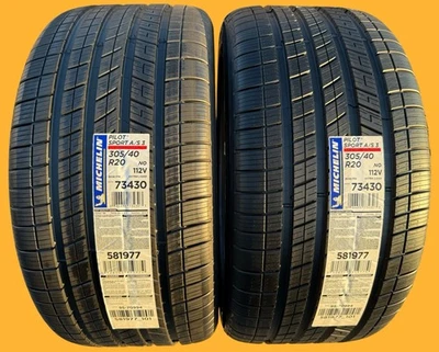 TWO BRAND NEW 305/40R20 Michelin Pilot Sport A/S 3 N-Spec N0 All Season Tires - Image 1 of 4