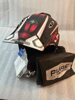 NEW W/Tags Polaris Demon Adult Large Unisex Full Face Helmet. Matte Black/Red - Image 1 of 4