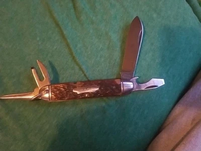 Navaja de bolsillo vintage Camillus USMC de la Segunda Guerra Mundial Foto 1 de 4
