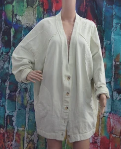 Free People Sweatshirt Strickjacke pastellgrün Oversize Gr. L - Bild 1 von 5