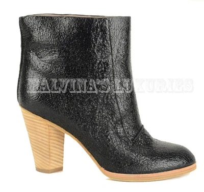 BOTINES MARC BY MARC JACOBS NEGRO CUERO ARRUGADO TACÓN APILADO talla 38.5 8.5 Foto 1 de 4