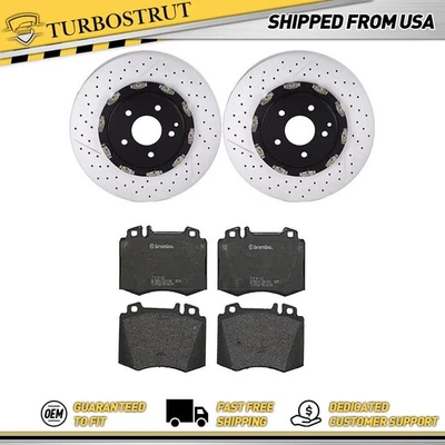 Kit de pastillas de rotores de freno delanteros OE Brembo para Mercedes-Benz SLK55 AMG 2005-2006 Foto 1 de 4