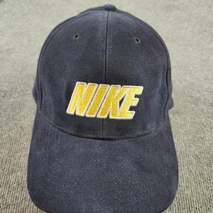 Vintage Nike Mütze Einheitsgröße Stretch Wink Eye Moleskin Baumwolle schwer blau Y2K tailliert - Bild 1 von 8