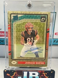 2024 Donruss Optic JERMAINE BURTON Autograph 1/1 Gold Vinyl Rated Rookie RC #251 - Picture 1 of 1