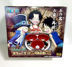 Juego de tazas de sake One Piece Three Brothers Luffy Ace Sabo tazas rojas con bandeja anime - Imagen 1 de 9