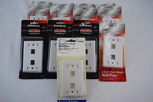 2 Port Flush Mount Wall Plate Voice Data Audio Video Snap In Modules Lot of 13 - Picture 1 of 8