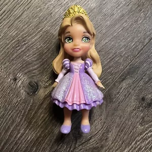 Disney Mini 3 Inch Doll Glitter Princess Rapunzel - USED - Picture 1 of 3
