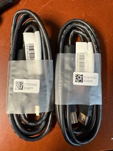 2 Genuine HP 6ft SuperSpeed USB 3.0 Cable TY5K39000M 917468-001 Type-A Type-B - Picture 1 of 5