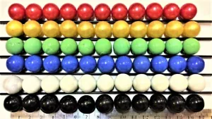 Glass Marbles Solid 60 Opaque Opal 16mm 5/8" Chinese Checkers Board Games Play - Picture 1 of 10