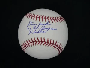 DENIS MENKE SIGNED OMLB BASEBALL INSCRIBED "93 NL CHAMPIONS PHILLIES" - Picture 1 of 2