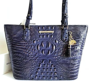 🌹Borsa a tracolla Brahmin Medium Asher viola blu pelle andesite nuova con etichette***HTF - Foto 1 di 11