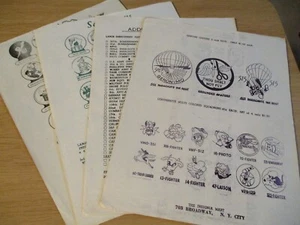 Lote de hojas de precios 'The INSIGNIA MART' de colección de 1940 ~ Parches de la Segunda Guerra Mundial ~ Gran REFERENCIA ~ (G) - Imagen 1 de 12