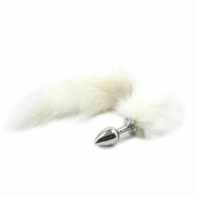 False Fox Tail With Metal Anal-Butt Plug Buttplug Cosplay Game Toy Games Romance - Image 1 of 4