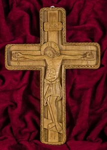 Byzantinisches Kreuz christlich-orthodoxes Kruzifix Jesus Christus aromatisches Bienenwachs Geschenk - Bild 1 von 8