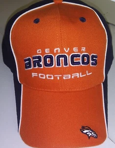 Vintage Denver Broncos TriColor Canvas Acrylic Wool VelcroHat NFL OSFA NEW - Picture 1 of 7