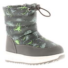 Dinosaur Infants Snow Boots Childrens Dino grey UK Size