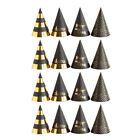 16 Pcs New Years Eve Party Supplies Happy New Year Hats Golden Party Hats