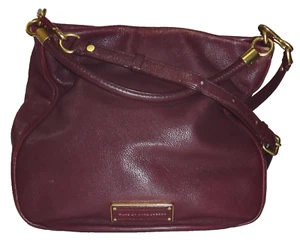 Vintage MARC by MARC JACOBS Burgundy-Maroon Leather Crossbody Shoulder Bag *WEAR - Picture 1 of 18