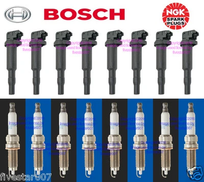 8 BOSCH点火线圈包+8 NGK火花塞套件适用于宝马2011 2012 Alpina B7 B7L — 第 1/4 张图片