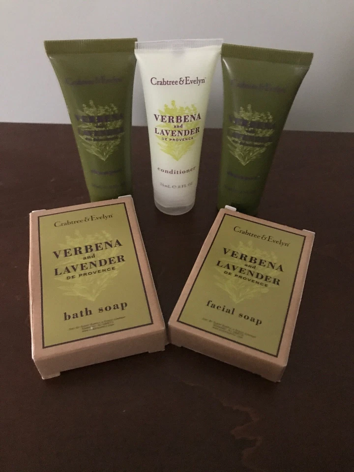 Sabonetes Crabtree & Evelyn Verbena & Lavender Travel tamanho hotel, cond. Lote de 5 Sham - Imagem 1 de 1