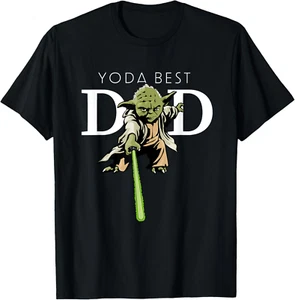 Yoda Lightsaber Best Dad Father's Day T-Shirt, Gifts, Clothing, Novelty - Picture 1 of 12
