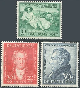 Alemania / Bizona 1949 Goethe - 3 sellos **/MNH - Picture 1 of 1
