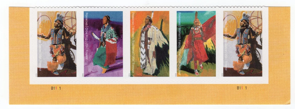 Scott #5981a PowWows Native American Culture Plate Block 5 Forever Stamps - MNH - Image 1 of 1