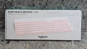 Logitech K585 Wireless Keyboard slim Multi-device Quiet Typing, Bluetooth Pink - Picture 1 of 13