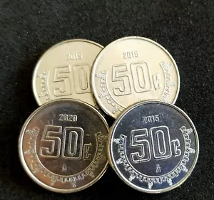 Die Chip in 50 centavos Mexico 2020 stainless steal coin + 2015 y 2014 coins - Picture 1 of 11