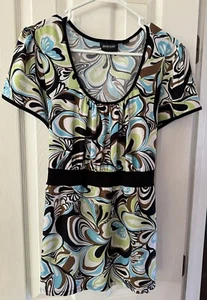⛅️⛅️Avenue Stretch Paisley Tie Back Tunic Size 18/20⛅️⛅️ - Picture 1 of 5
