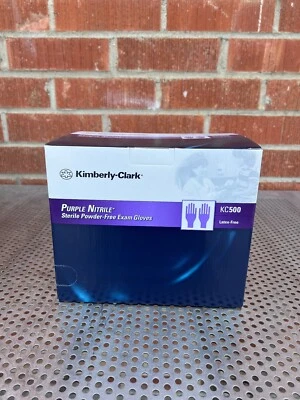 Box of 4 - Kimberly Clark 55091 Purple Nitrile Powder Free Exam Gloves Small - Image 1 of 4