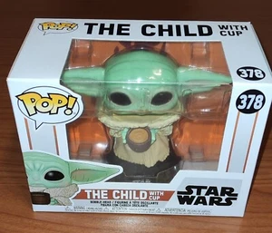 Star Wars Mandalorian The Child Baby Yoda with Cup Pop! Funko vinyl figure 378 - Foto 1 di 1
