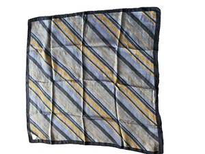 ECHO Silk Pocket Square Handkerchief Blue Mens 21" VTG - Picture 1 of 4