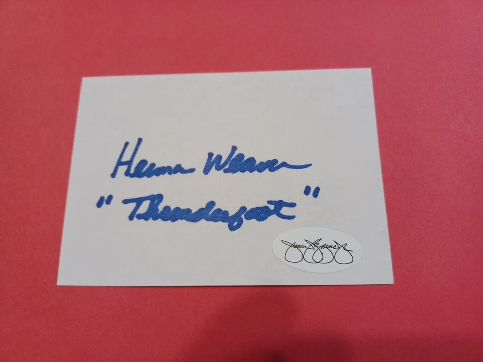 Herman Weaver Lions Cut Index Card Autograph   JSA   Signed  Auto - Image 1 of 1