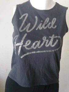 old navy JUNIORS gray sleeveless high low shirt  "WILD HEART' SIZE L 10/12 EUC # - Picture 1 of 6