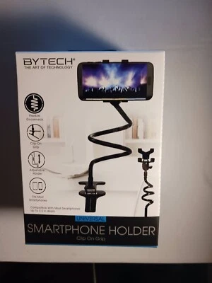 Cell Phone Clip On Gooseneck Arm Holder Grip Opens 3.5 Width BYTECH NEW - Image 1 of 2